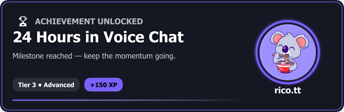 Voice achievements preview